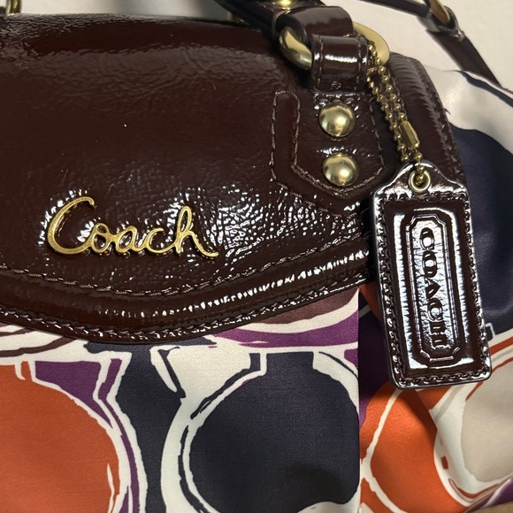 Coach Ashley Scarf Print Satchel Shoulder Bag - Picture 2 of 9